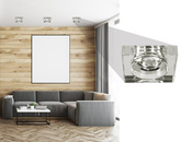 Plafonnier carré incolore SS-16 2244368