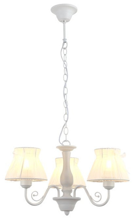Lampa suspendata abajur organza alba 340W E27 Zefir Candellux 33-73792