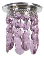 Plafonnier Candellux cristal décoratif violet chrome 50W
