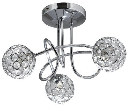 CEILING LAMP CANDELLUX SALE 98-85996 STARLET PLAFON 3X40W G9 CHROME/TRANSPARENT
