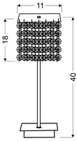 Lampe de table classique rouge 41-60177