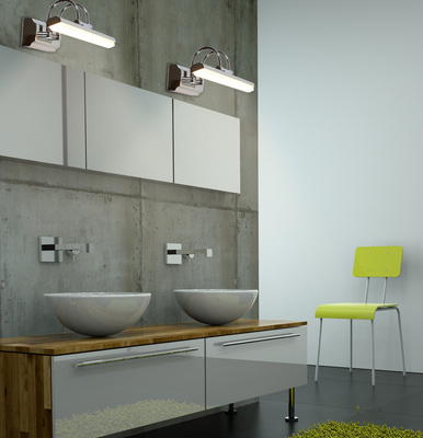 Bathroom wall lamp chrome LED 7W 6500K adjustable Gizel Candellux 20-32591