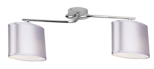 Lampa sufitowa chromowa 2x40W abażur z tkaniny Ban Candellux 32-70777