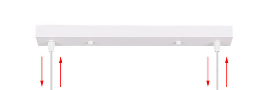 Suspension bande blanche 2xE27 Atlanta 32-00644