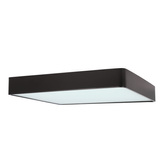 LED ceiling light QUATTRO black square with glass shade minimalist ceiling lamp