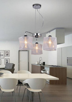 Adjustable chrome ceiling pendant lamp 3x40W Nosja Candellux 33-58720