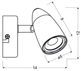 Aplic LED 4W LIBERTY 91-49551 crom