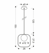 Lampa wisząca złota kwadrat Tula Ledea 50101073