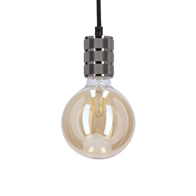 Zawiesie metalowe czarne lampa wisząca oprawa E27 31-04901