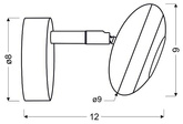 SKIPPER LED wall lamp 91-67494 CHROME joint head