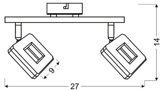 Wandleuchte 2X5W LED-Streifen Chrom CYNTHIA 92-60822