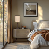 CARDINALE table lamp h 52 cm dark grey 1x40 E27 light linen lampshade