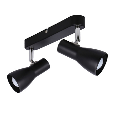 Plafonnier applique bande noire 2x40W Picardo 92-50717