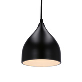 LAMPE SUSPENDUE YSTAD 170mm LEDEA 50101268 E27 40W MÉTAL NOIR