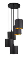 Lampe suspendue plaque noire 5xE14 Long 35-73976