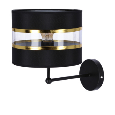 Andy lamp applique noire 1X40W E27 abat-jour 21-06134