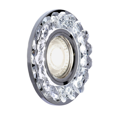 Oprawa Stropowa Okrągła Kryształ Chrom na żarówkę Gu10 + Led obramówka Candellux Sk-94 2273617