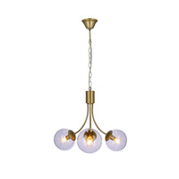 Suspension dorée 3xE14 lustre Dani 33-79015