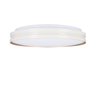 Plafoniera Montana alb + plafon auriu 24w led 40 cm abajur alb