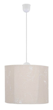 Lampa wisząca z abażurem Farm beżowa tkaninowa 1xE27 25 cm skandynawska