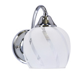 Prego lamp chrome applique murale E27 avec un abat-jour incolore 21-09449