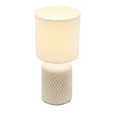 Lampe de table de chevet en céramique blanche Iner Candellux 41-79848