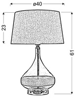 Lampa de masa panza bej 40x62cm Eco 41-21502