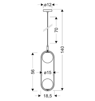 Consola Cordel 2X28W G9 negru 32-10155