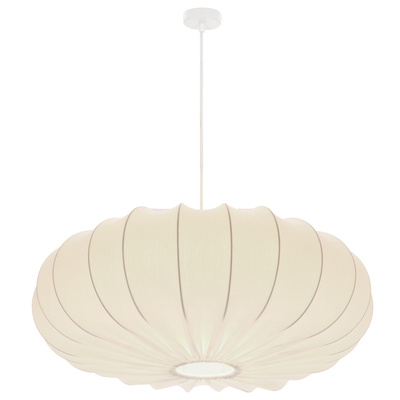 CAFEE' pendant lamp 66cm white 1x40W E27 shade latte