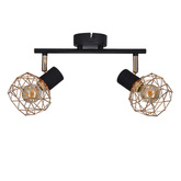 Lampa sufitowa listwa ścienna czarna klosz miedziany Acrobat 92-22202