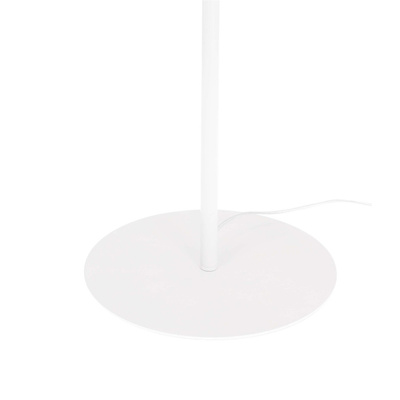 Floor lamp LUND in Scandinavian style white plate shade modern LED floor lamp