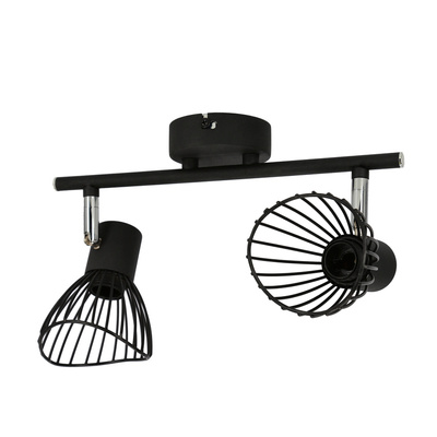 Wandlampenleiste 2xE14 39cm schwarz FLY 92-61898