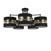 ANDY HANGING LAMP BLACK E27 BLACK+GOLD SHADE