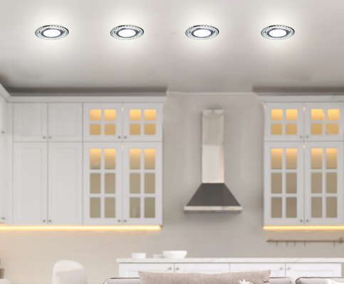 Silberne Deckenleuchte LED 6500K SSP-30 2203188