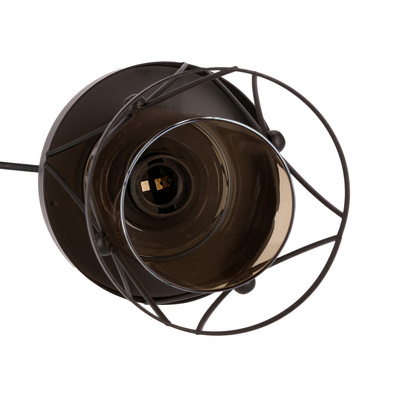 Agar suspension noire E27 avec abat-jour ambre 31-09579