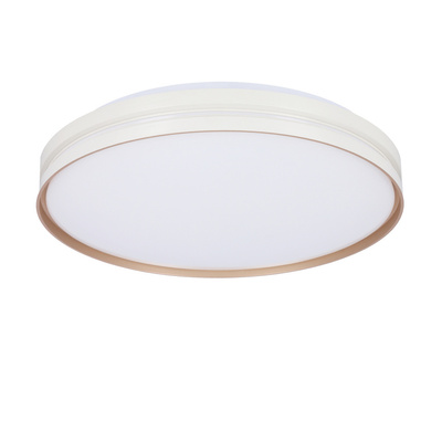 Plafonnier Montana blanc + plafond doré 24w led 40 cm abat-jour blanc