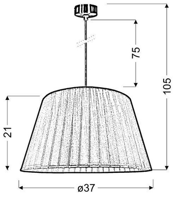 Lampa wisząca z abażurem Tiziano fioletowa klasyczna pojedyncza E27