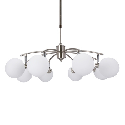 Lampe suspendue Ghost satin 8x40w g9 abat-jour blanc 38-14764