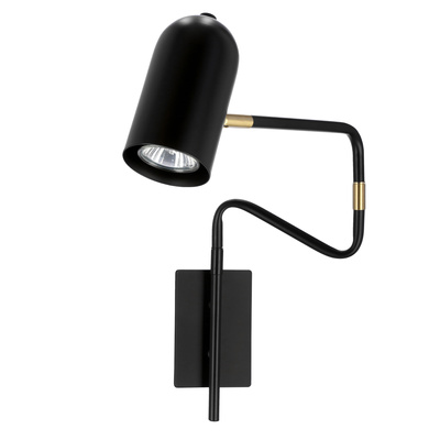 Black adjustable wall lamp 1xGU10 Hosti 21-75451