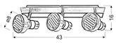 Bandă de perete 3X9W GX53 SORTHA 93-08292