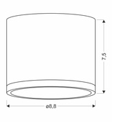 Plafonnier LED 9W or 8,8x7,5cm 2275956