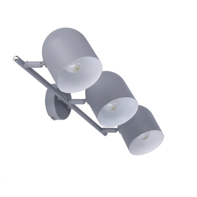 Lampa ścienna candellux azuro 93-63229 listwa e27 szary mat