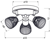 Lampe Candellux 98-61546 plafond E14 chrome noir