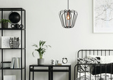 Hängelampe schwarz Metall Loft 40W E27 Jonas 31-78483