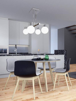 Plafoniera suspendata crom/alb 4 Maldus 34-01467