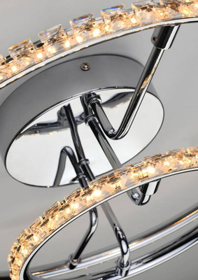 Lampa sufitowa okrągła LED chrom plafon 36W 3000K Adel Candellux 98-69634