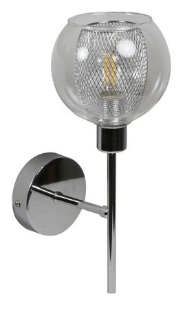 Wandleuchte Candellux Ozzo 21-72184 Wandleuchte Chrom farbloser Lampenschirm
