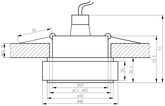 Corp de iluminat de plafon sticla rotunda transparenta MR16 50W SK-81 Candellux 2227382