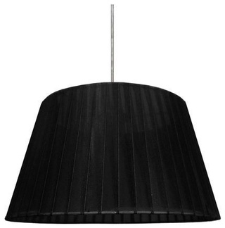 Lampa wisząca Tiziano z abażurem czarna do salonu metalowo-tekstylna