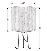 Lampe de table avec pieds en fil Pin Adora 41-03300
